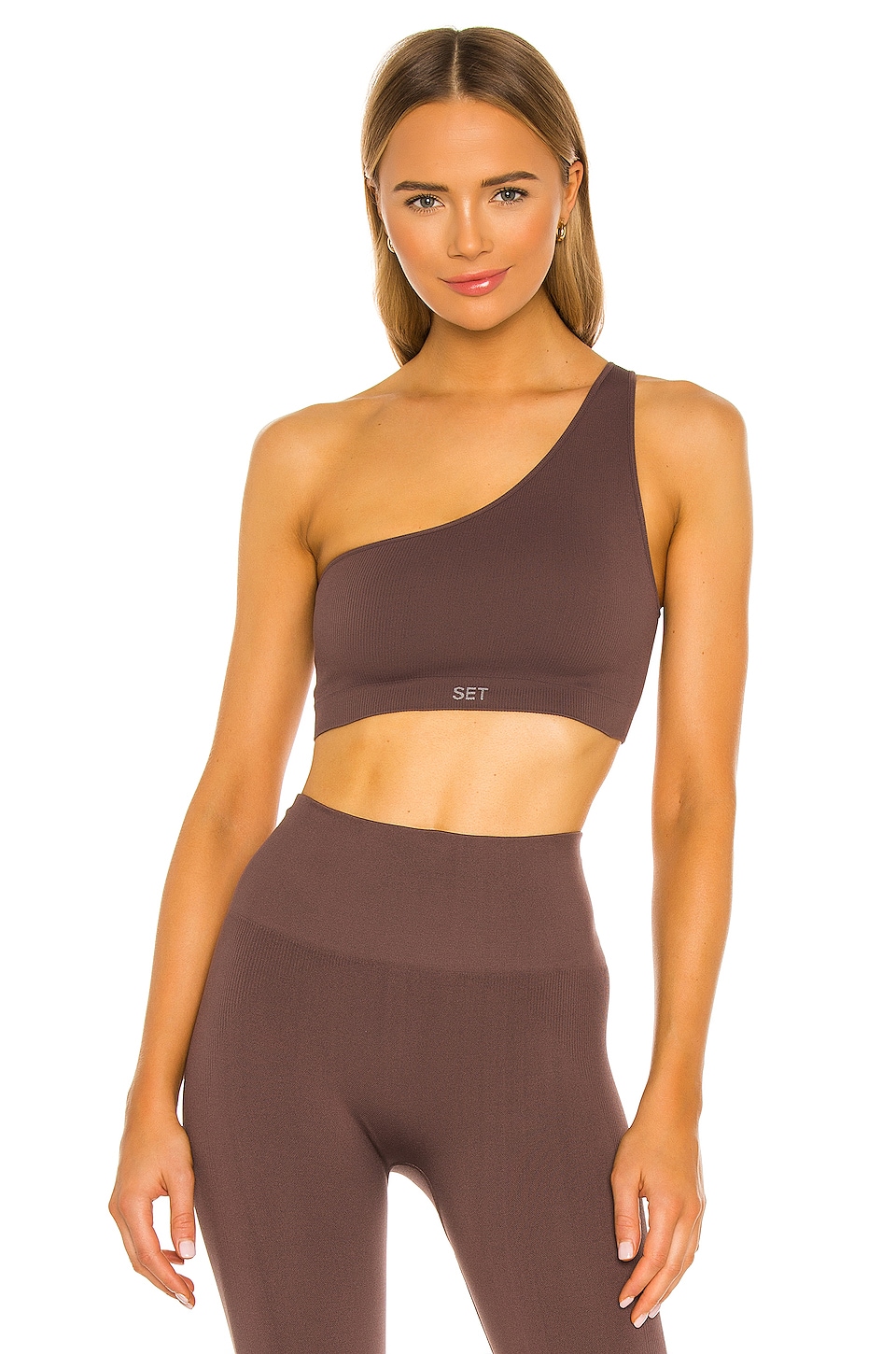 Set Active X REVOLVE Ribbed One Shoulder Sports Bra in Monaco | REVOLVE