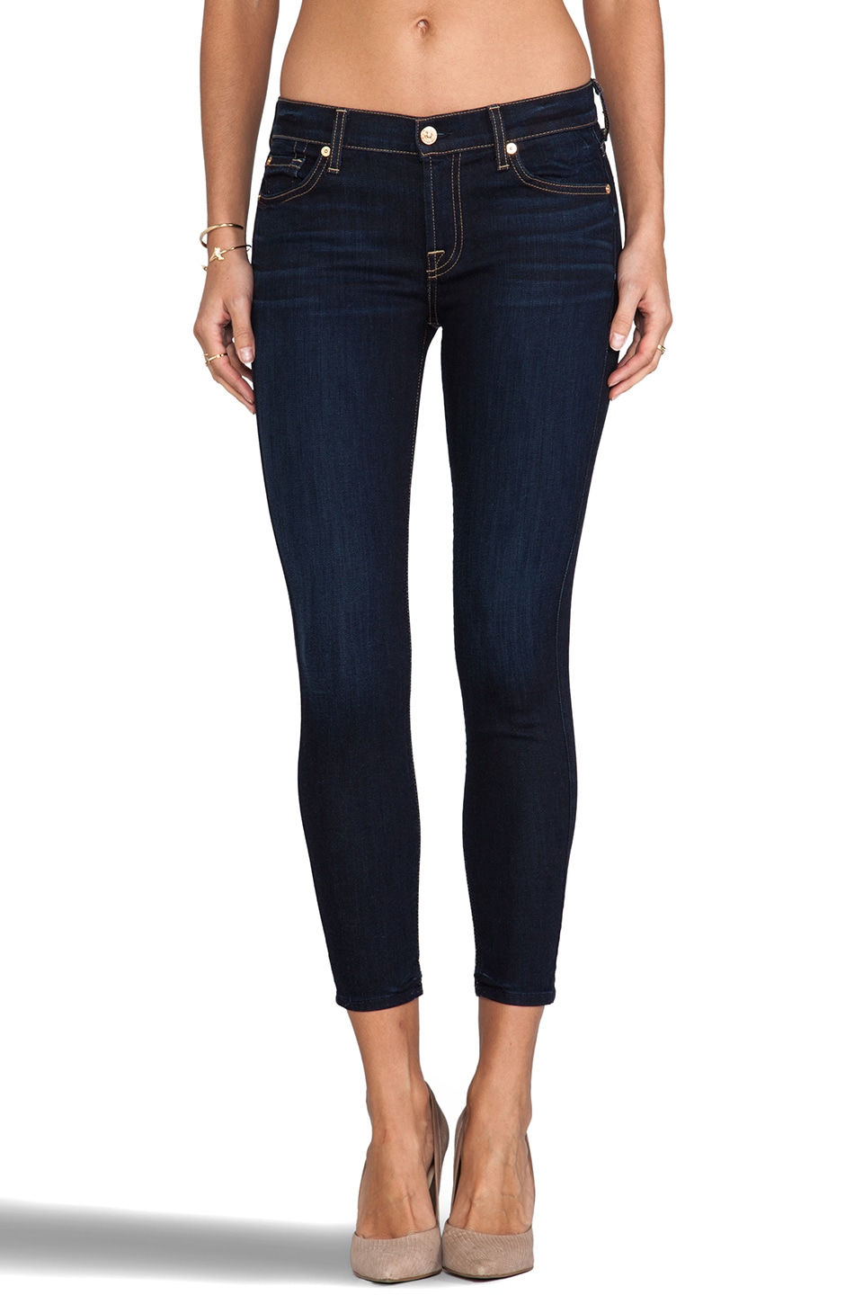 7 for all mankind cropped skinny jeans