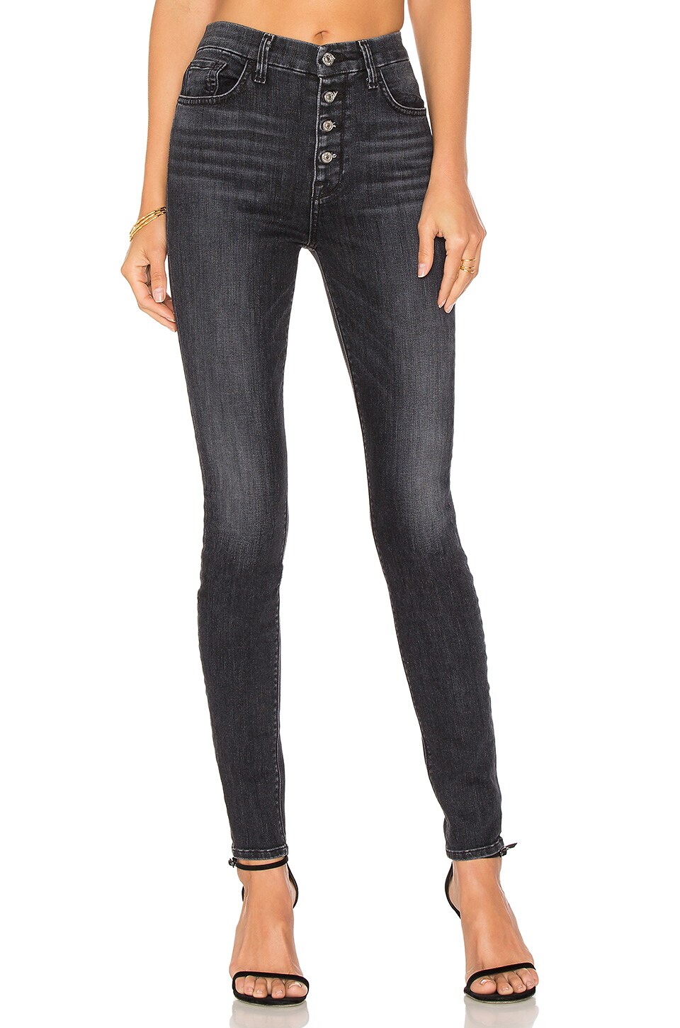 7 for all mankind authentic high waist skinny
