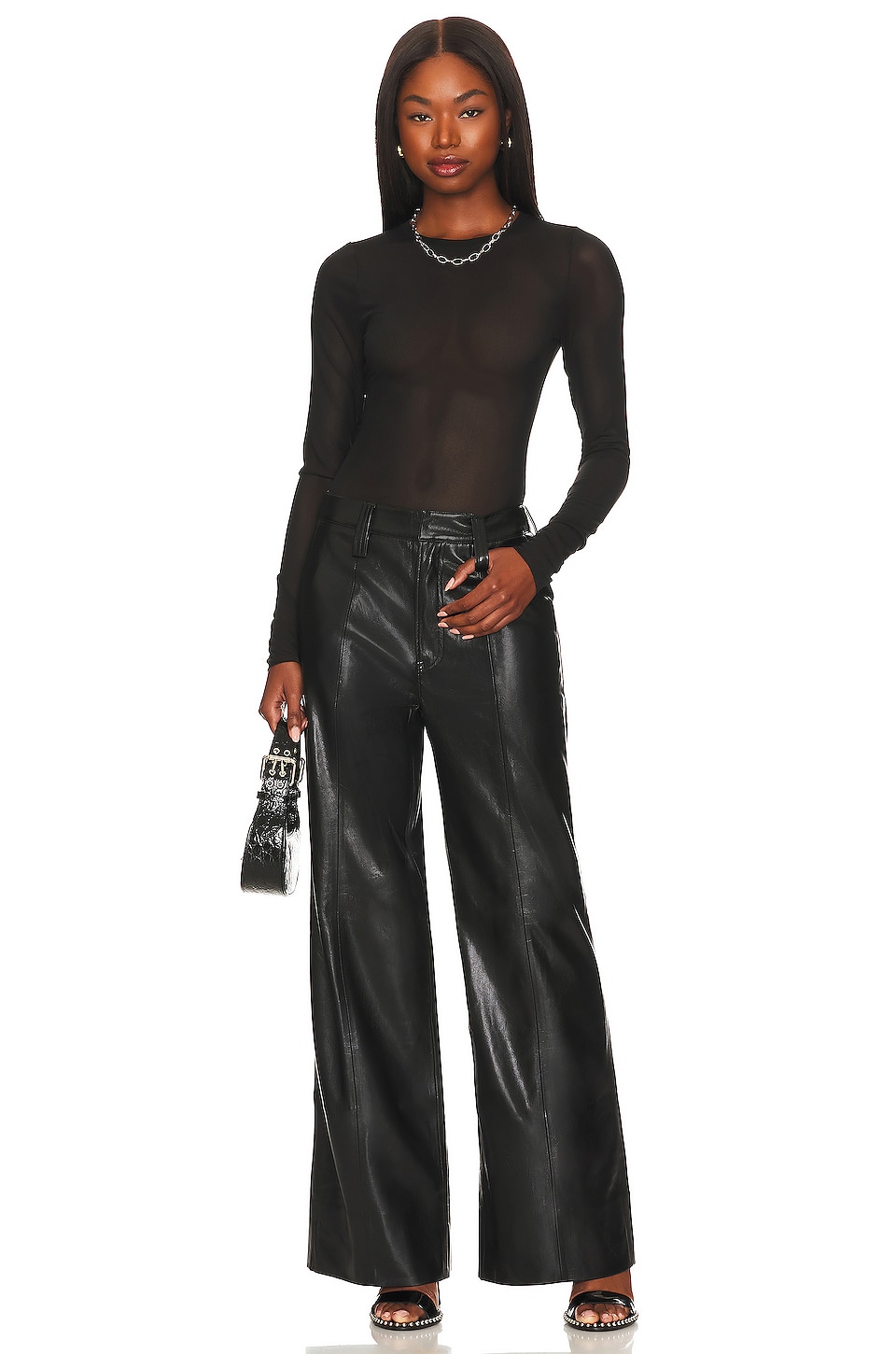 Vegan Leather Easy Trouser