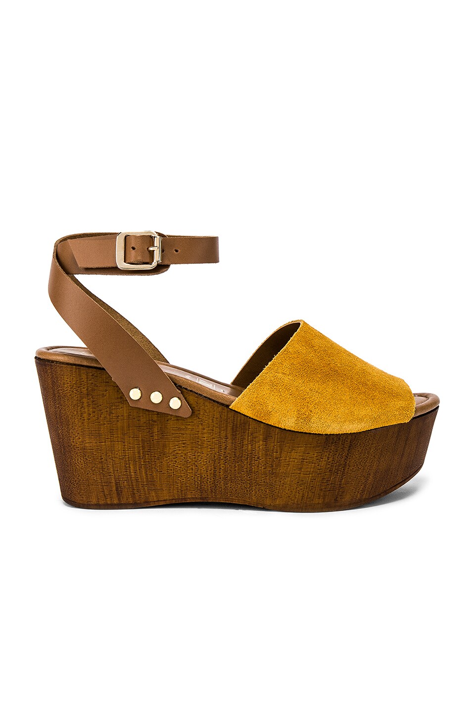 SEYCHELLES SEYCHELLES FORWARD WEDGE IN MUSTARD.,SEYC-WZ377
