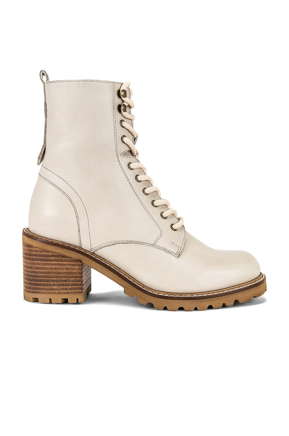 Seychelles Irresistible Bootie in Off White Leather & Natural Bottom ...