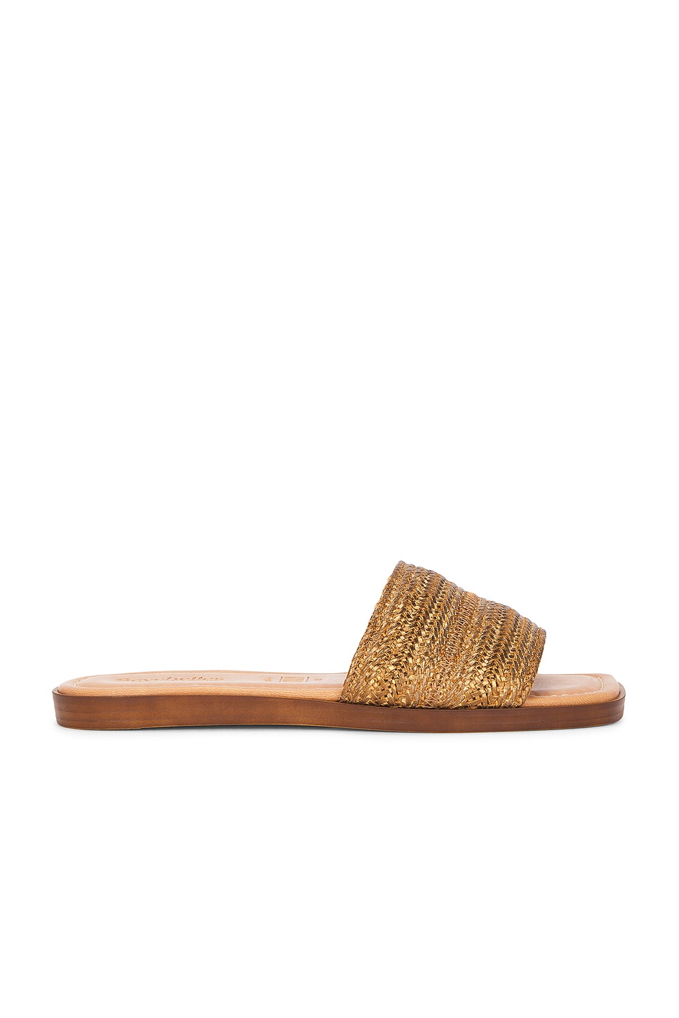 Seychelles Rafia Slides Seychelles Palms Perfection Slides in Bronze Metallic Raffia | REVOLVE