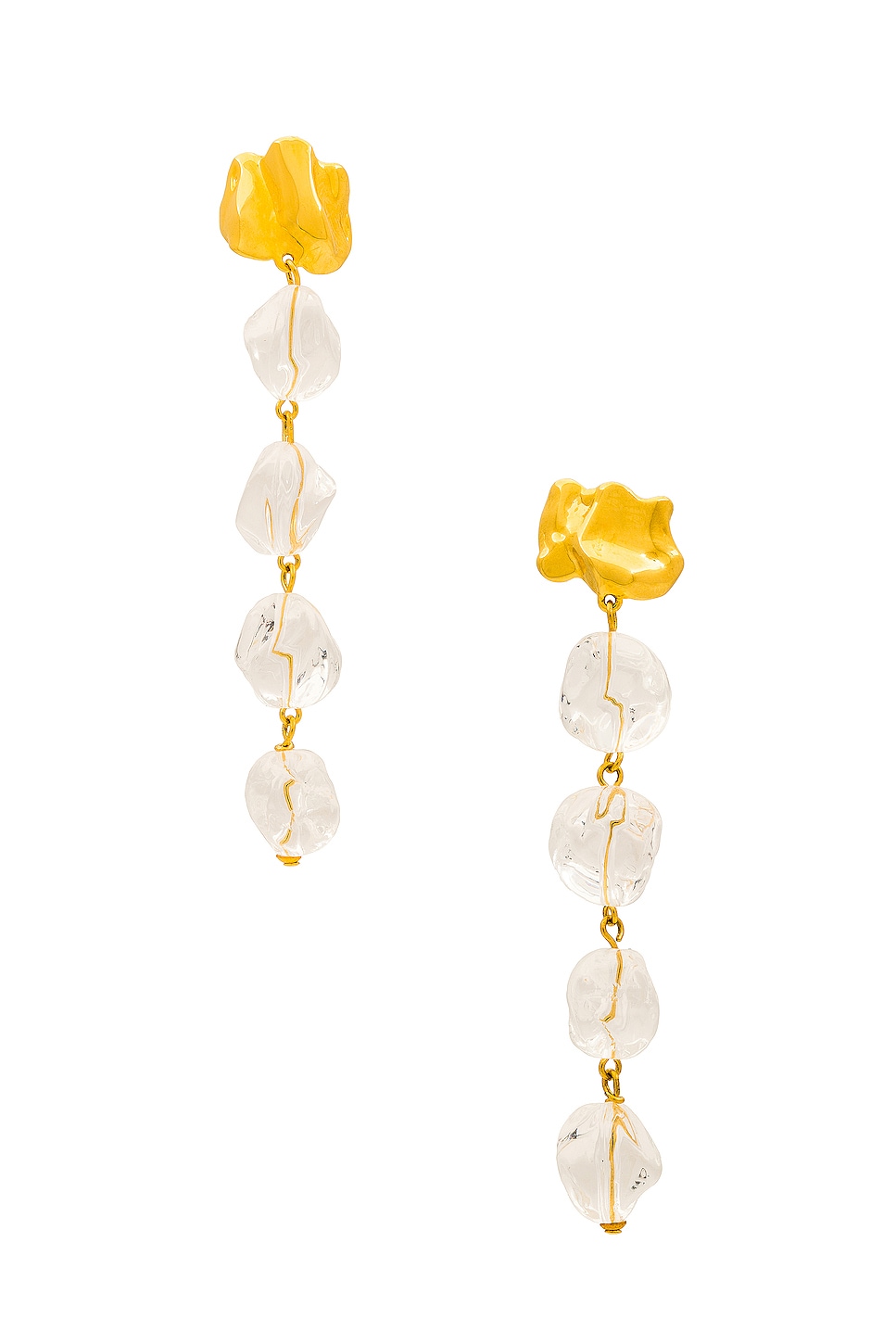 Sterling King Lucite Mini Drop Earrings in Gold | REVOLVE