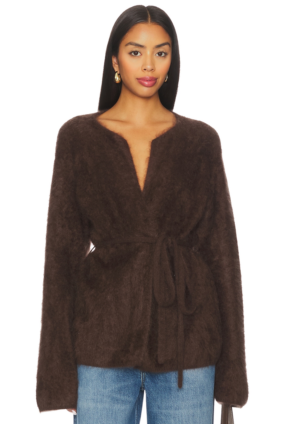 Soft Goat Brushed Cardigan in Mocha | REVOLVE