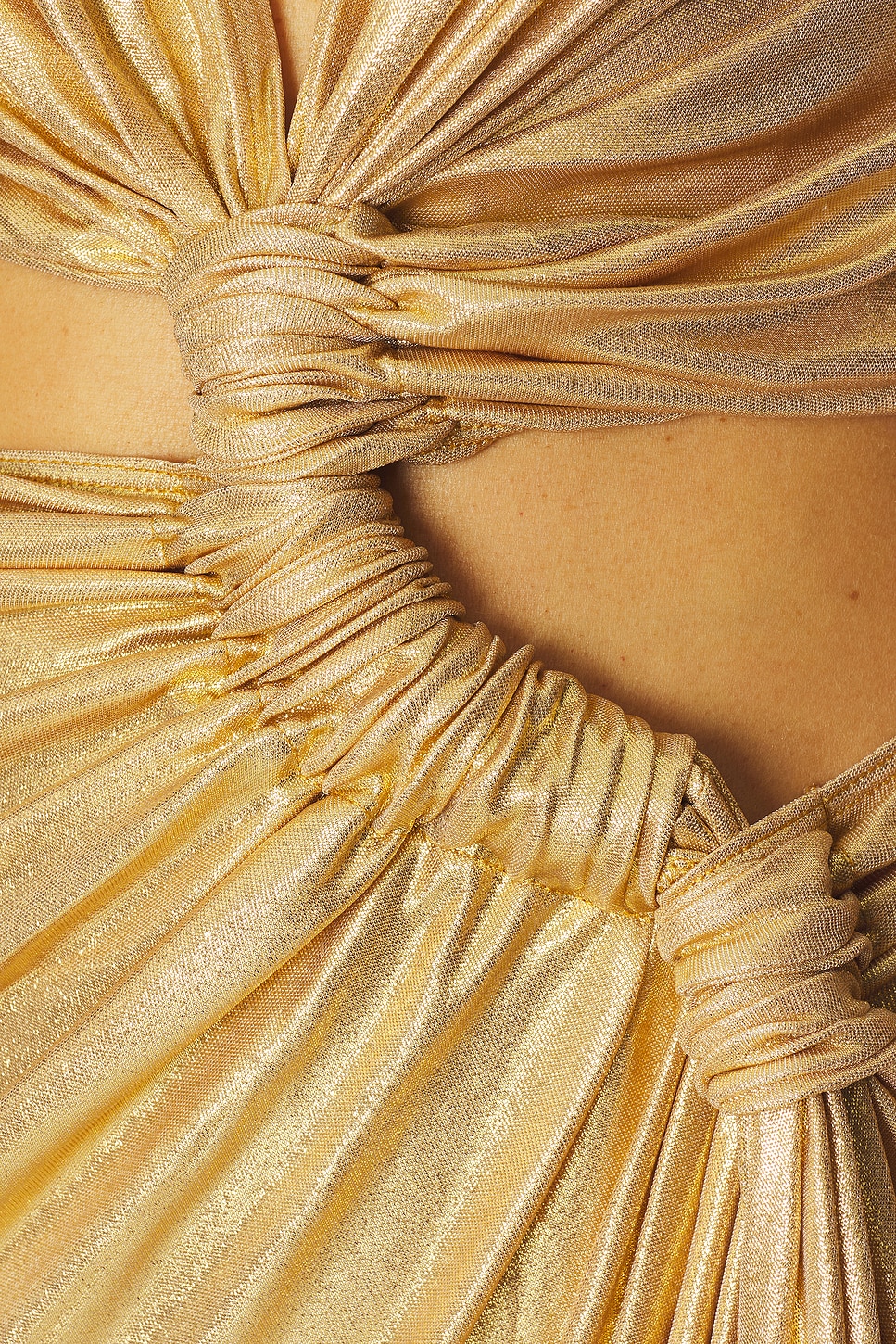 Sid Neigum Triple Loop Dress in Gold Metallic | REVOLVE