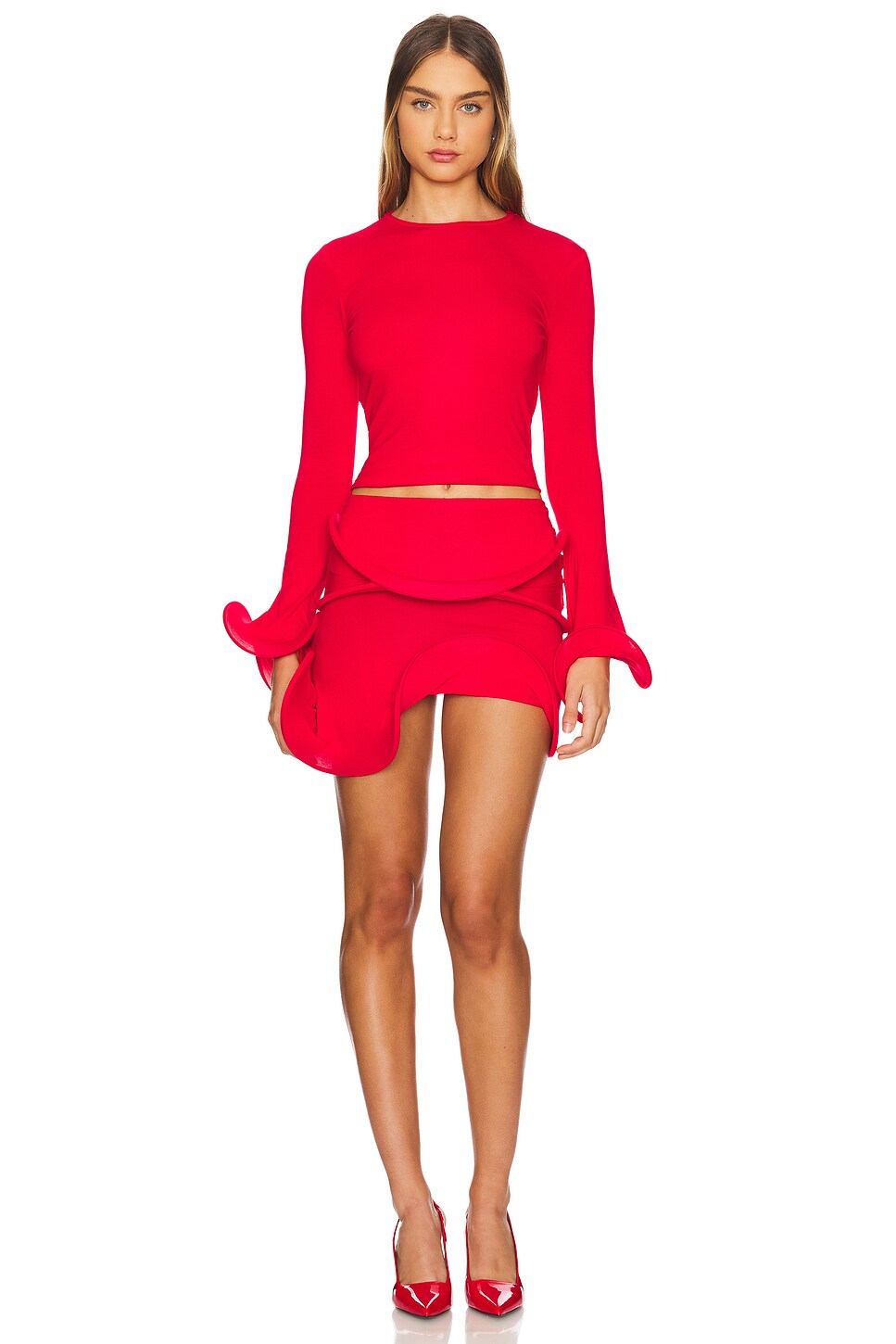 Wave Sleeve Top