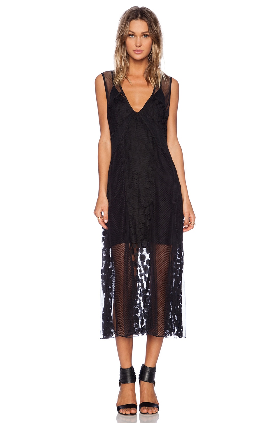Shakuhachi Avalon Mash Dress in Black REVOLVE