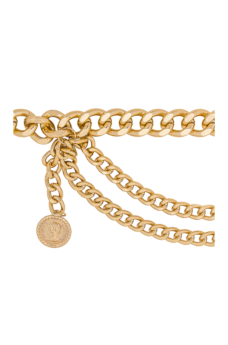 SHASHI Classic Layered Coin Belt in Gold REVOLVE