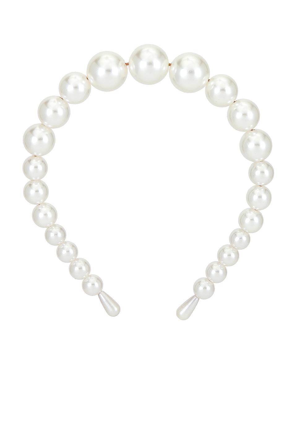 SHASHI Empress Pearl Headband in Pearl