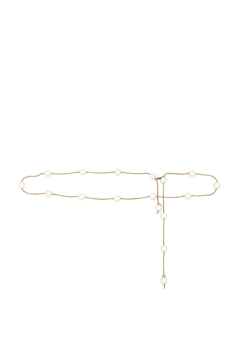 SHASHI Pearl Dotty Belt in Gold