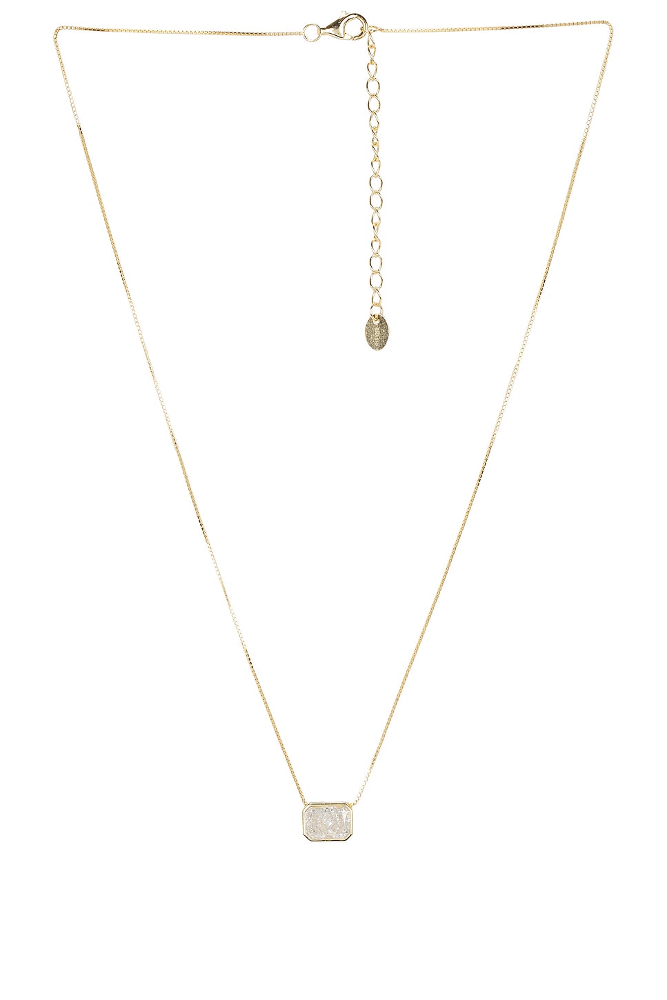 Emerald Cut Bezel Necklace
