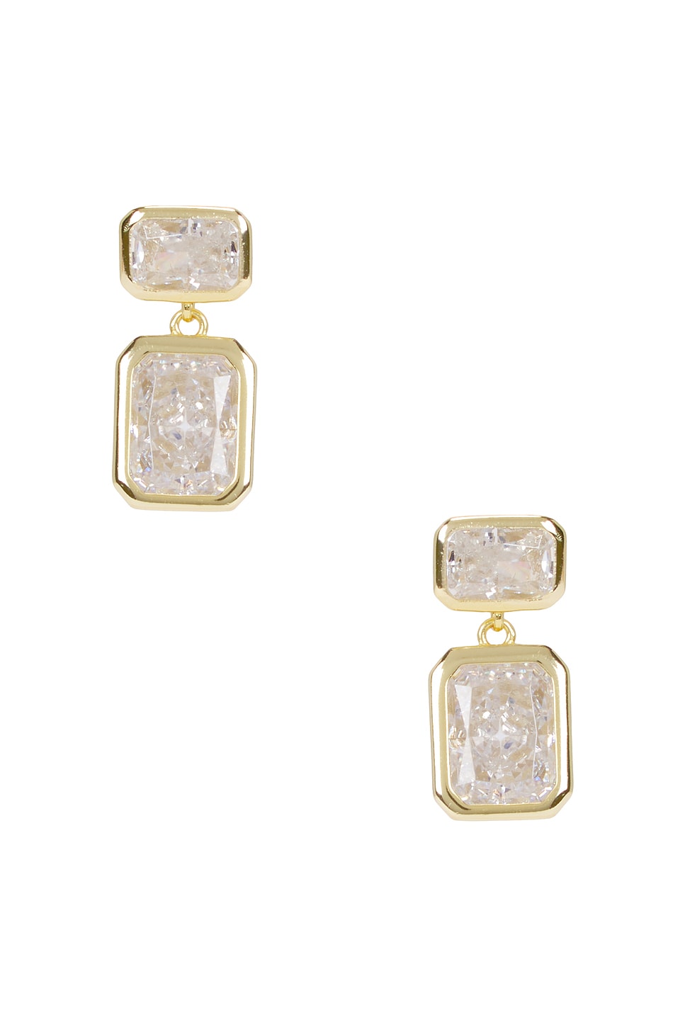 Emerald Baguette Drop Earring