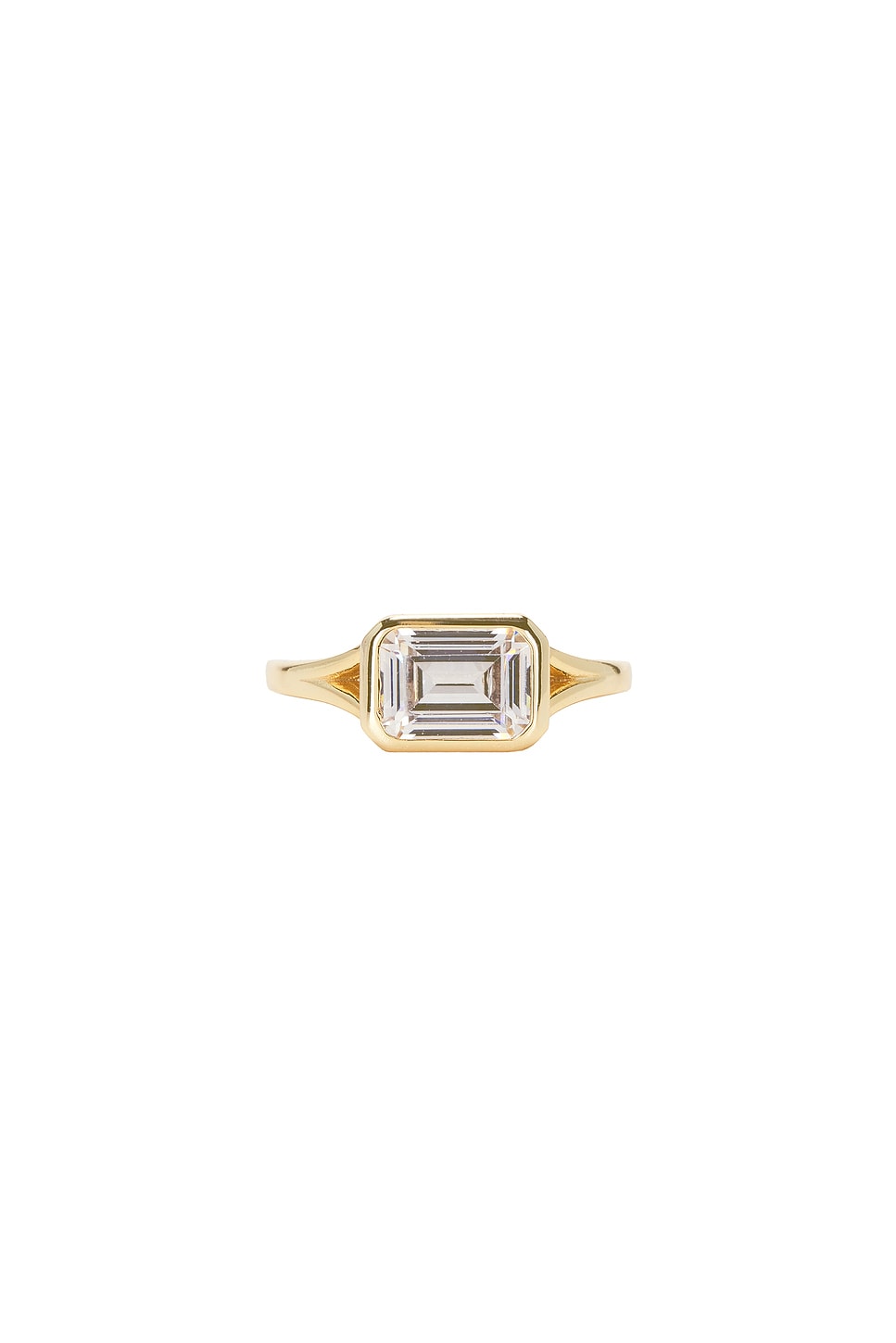 Emerald Cut Bezel Ring