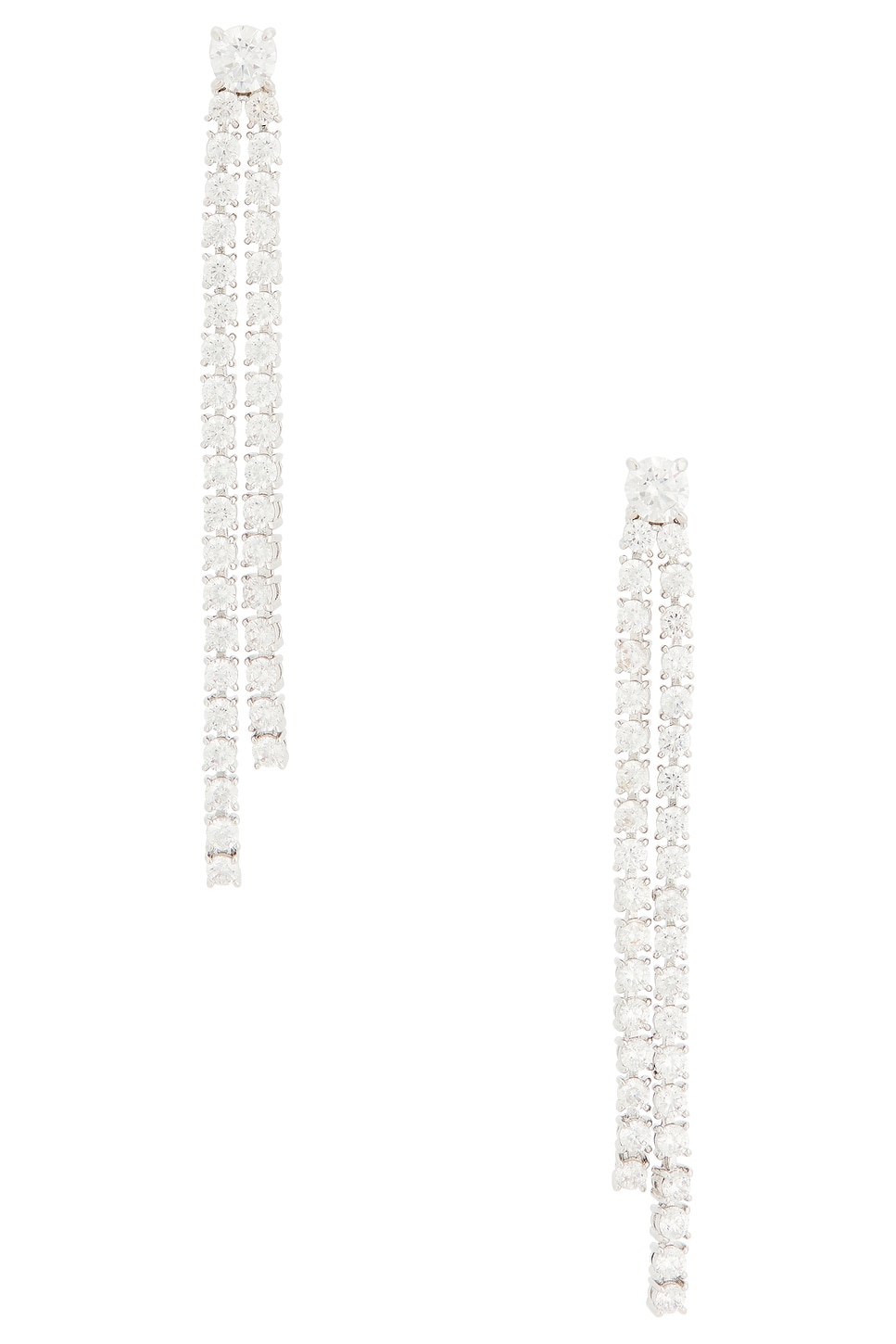 Solitaire Tennis Drop Earring
