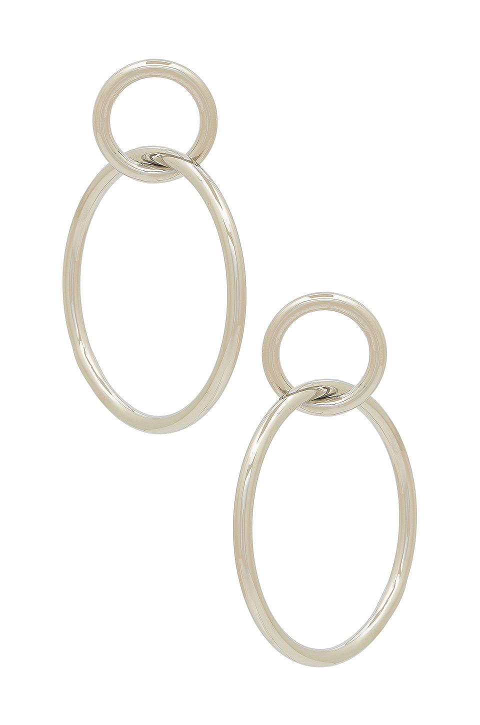 SHASHI Double Circle Hoop in Silver | REVOLVE