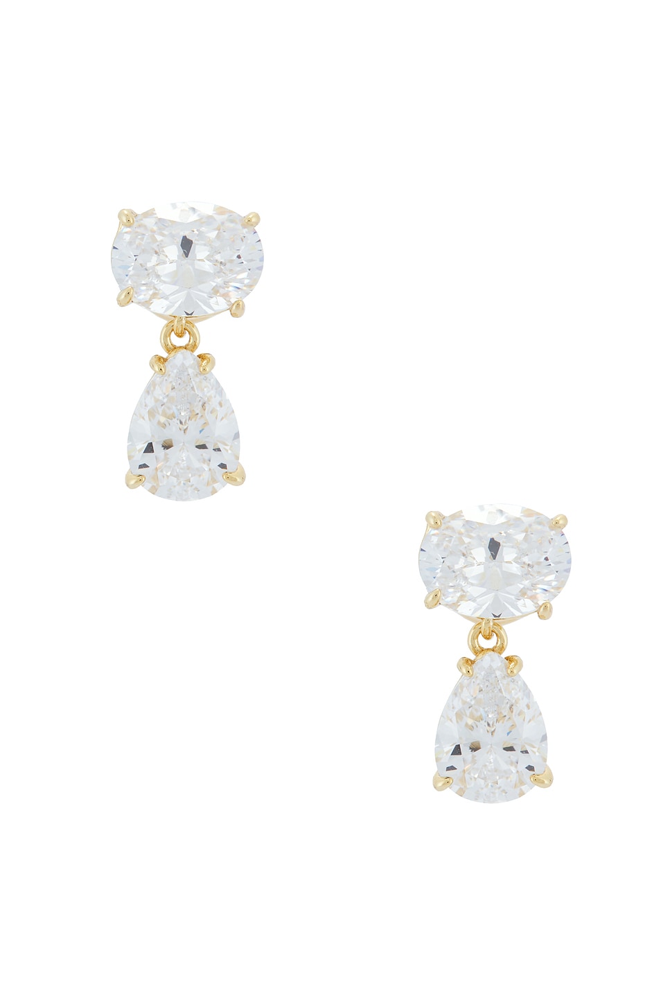 Oval Pear Drop Earring