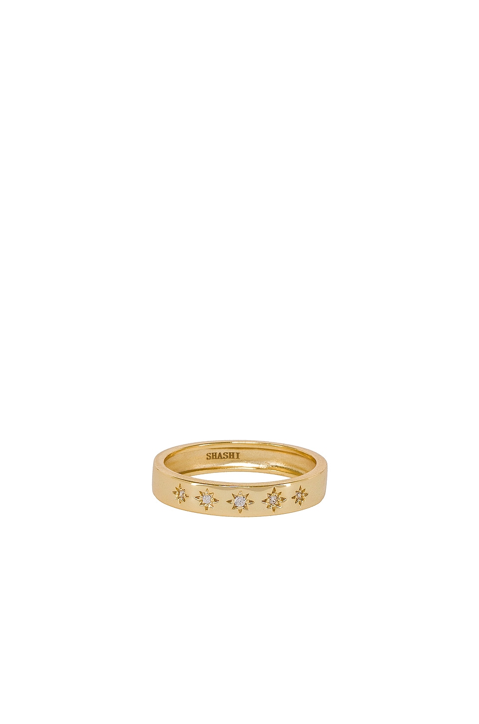 SHASHI Twinkle Band Ring in Gold | REVOLVE