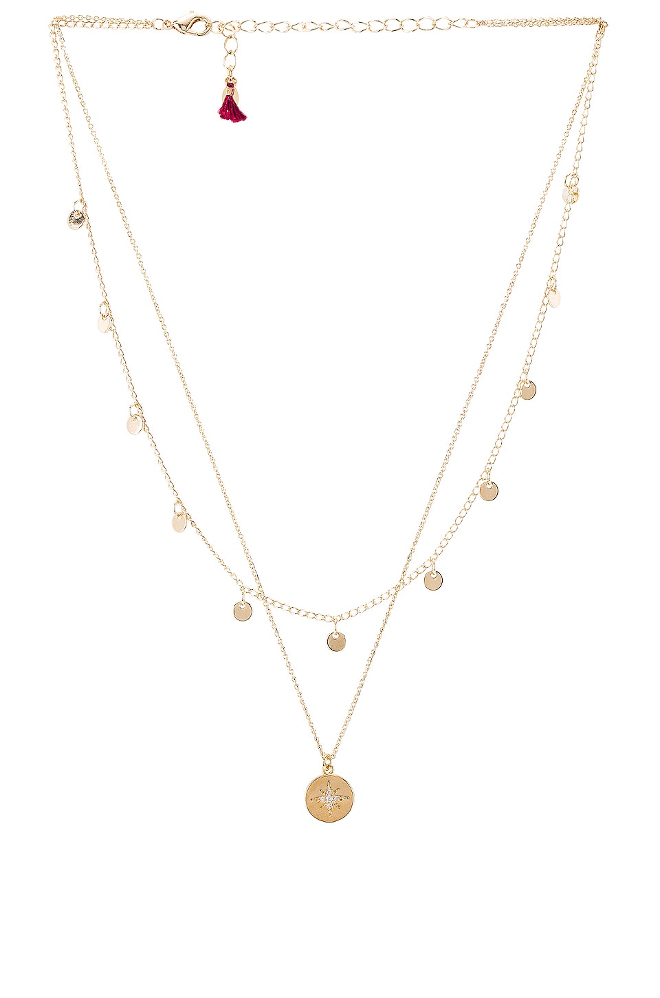 SHASHI Starburst Coin Layered Necklace 
