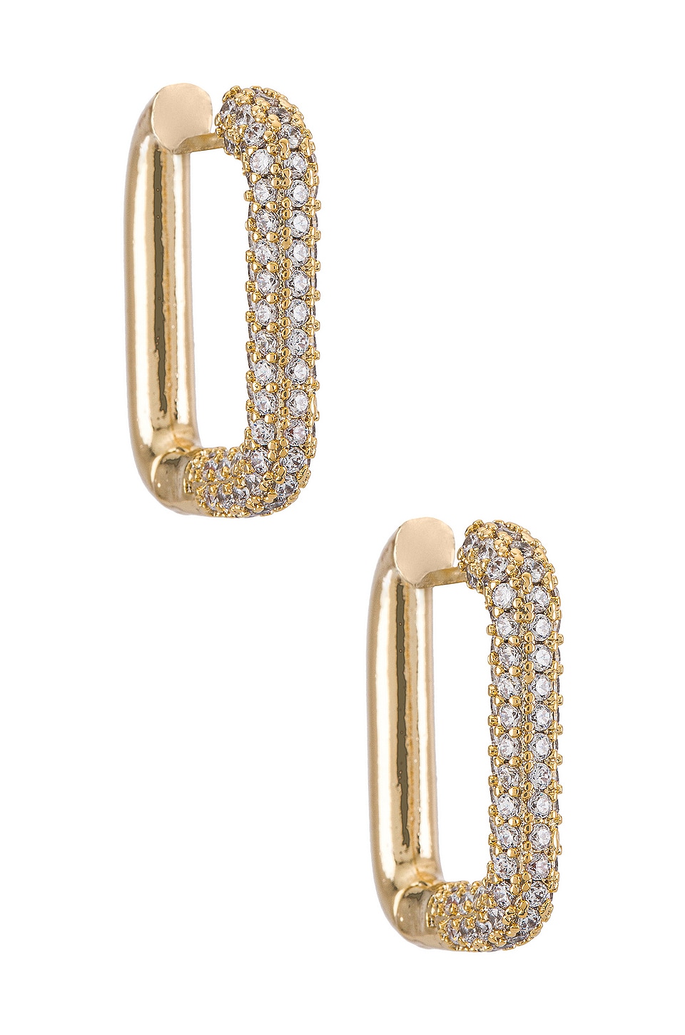 Image 1 of Cosmo Pave Hoop in Gold