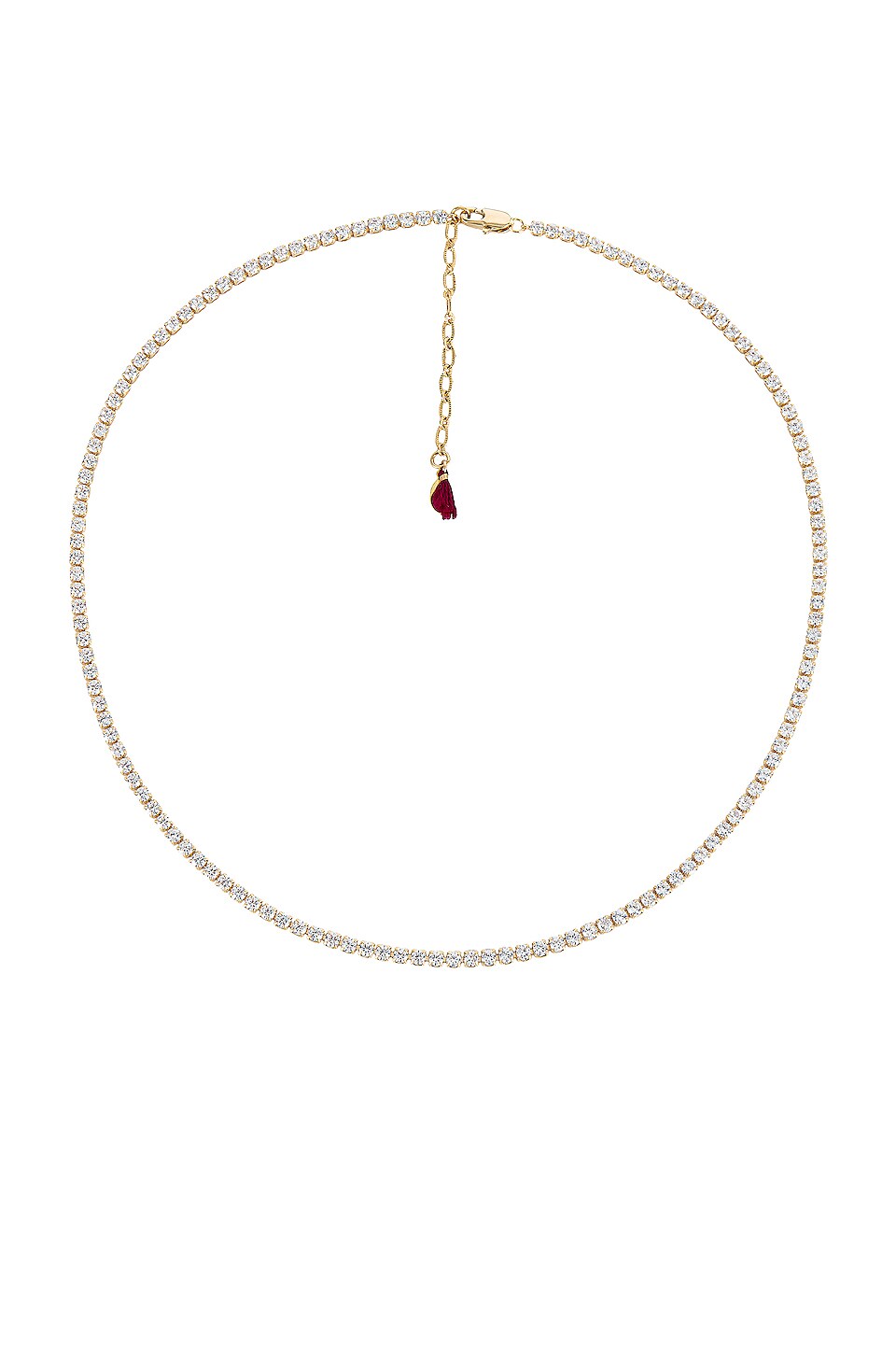 SHASHI Diamond Tennis Necklace in Gold REVOLVE