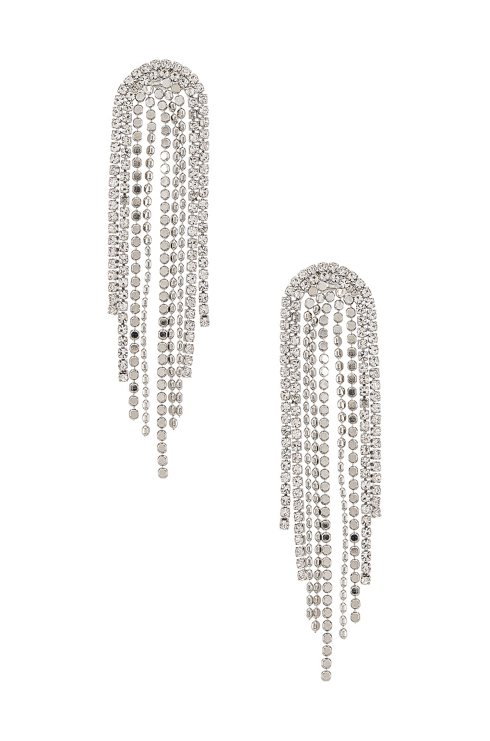SHASHI Casino Earrings in Silver | REVOLVE