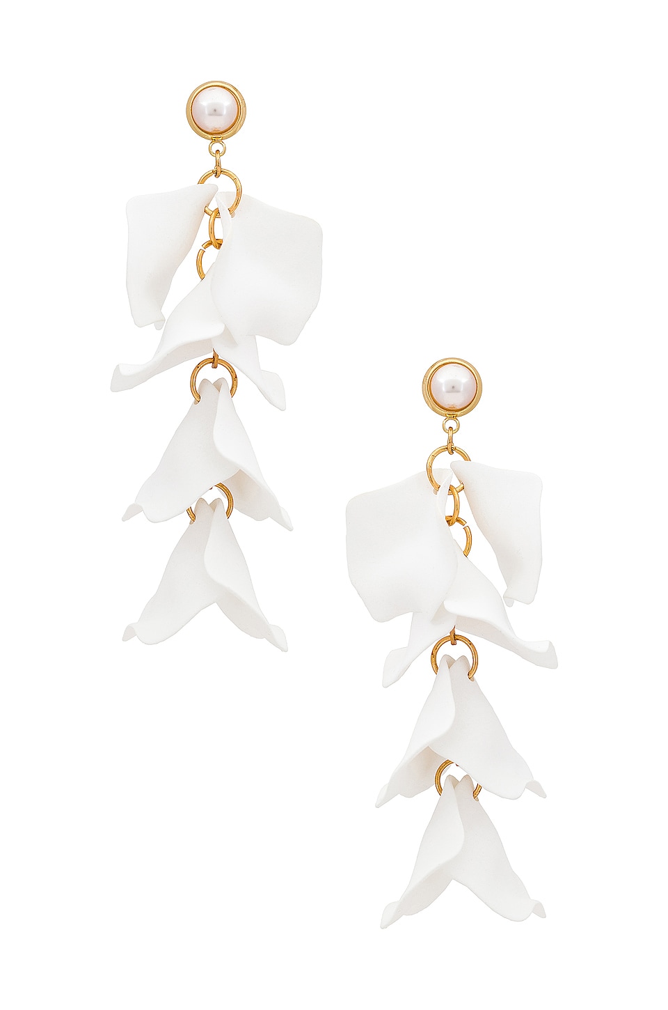 SHASHI Bougainvillea Earrings in White | REVOLVE