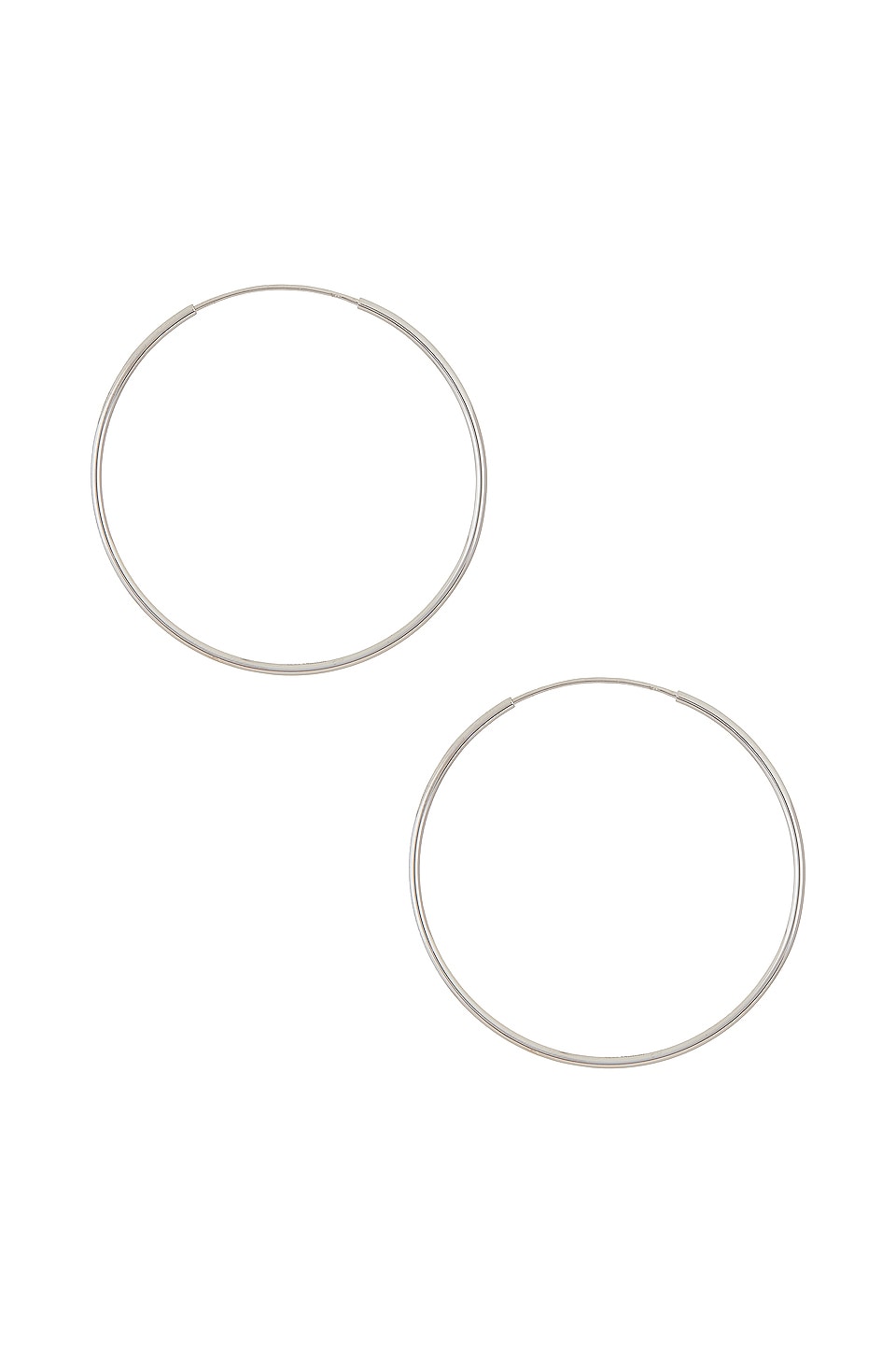 SHASHI Endless Hoops in Silver