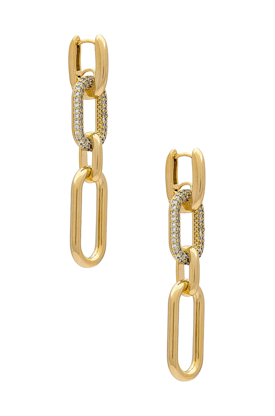 SHASHI Jetsetter Pave Earring in Gold