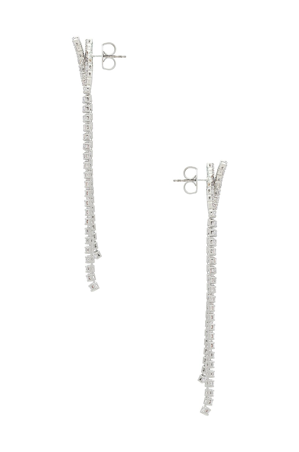 SHASHI Kriss Kross Drop Earring in Silver