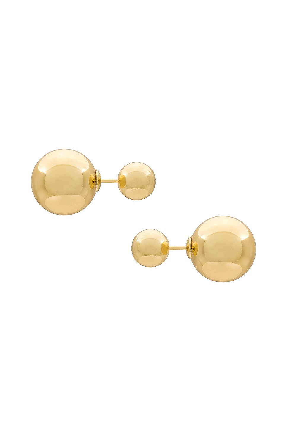 SHASHI Double Ball Earring in Gold REVOLVE