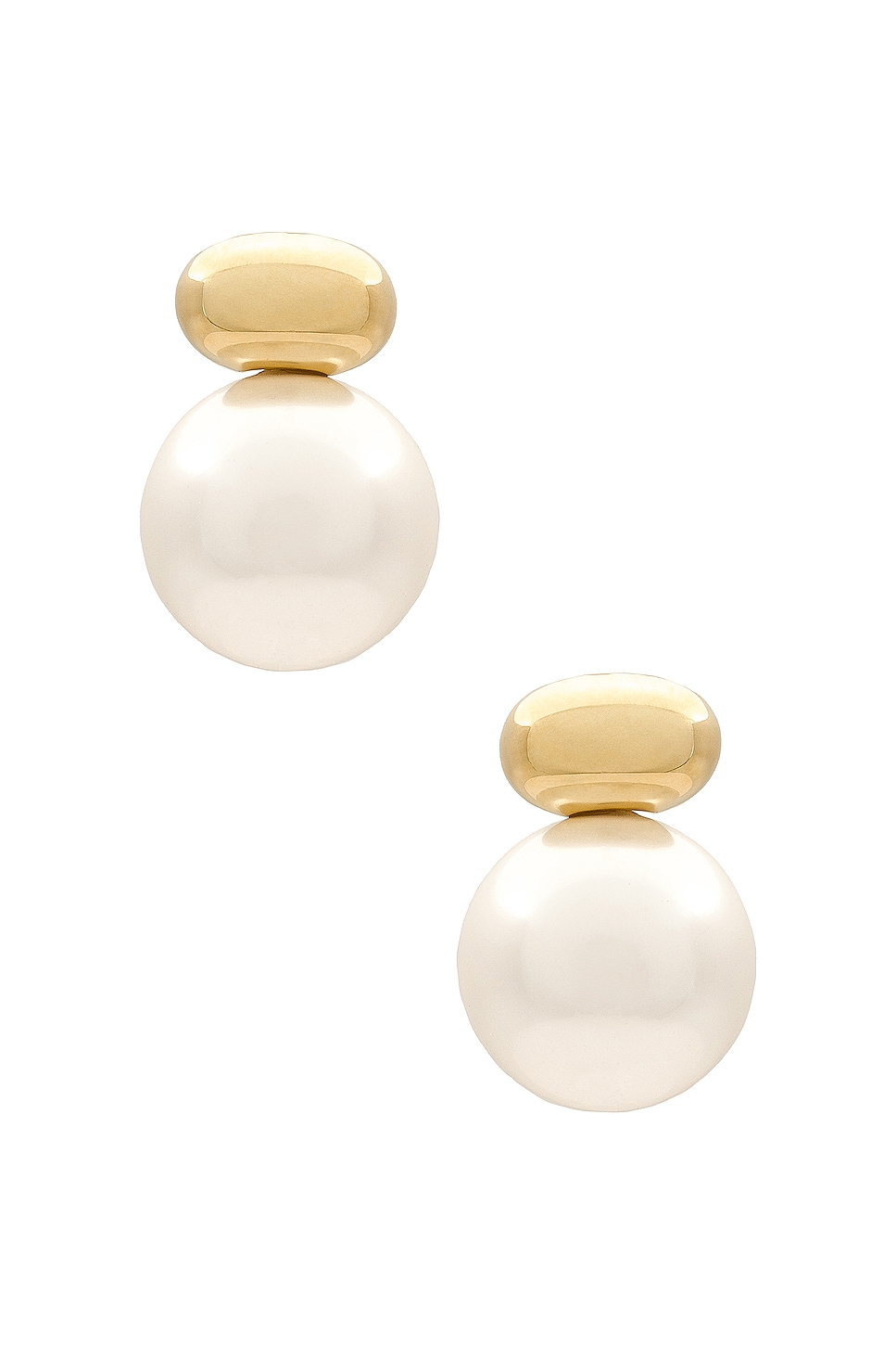 SHASHI Empress Pearl Earring in Gold & Pearl | REVOLVE