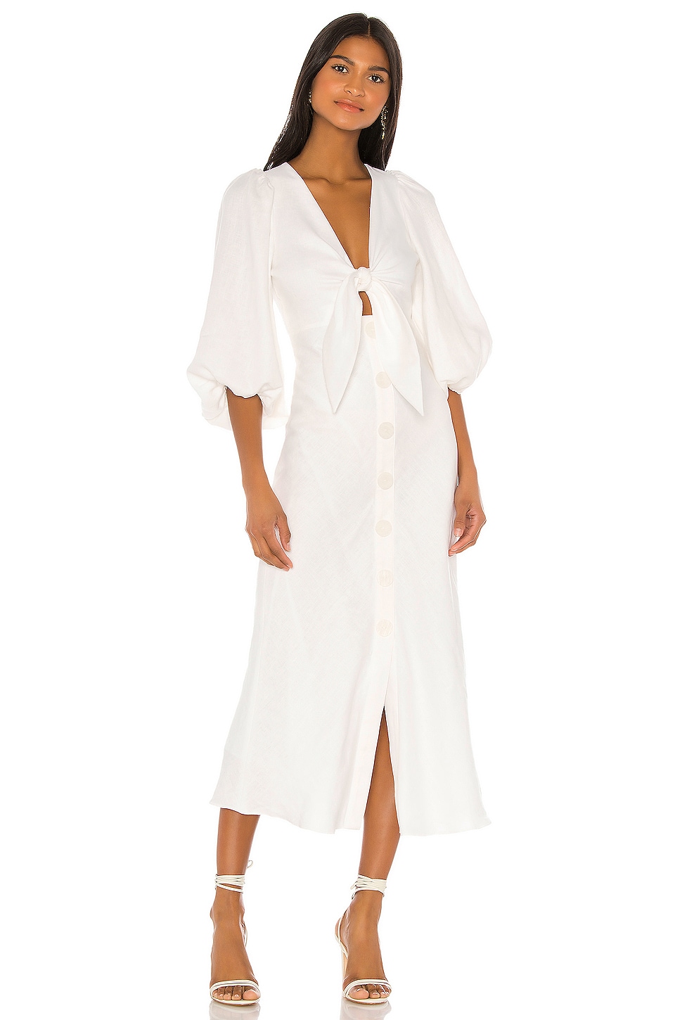 revolve white midi dress