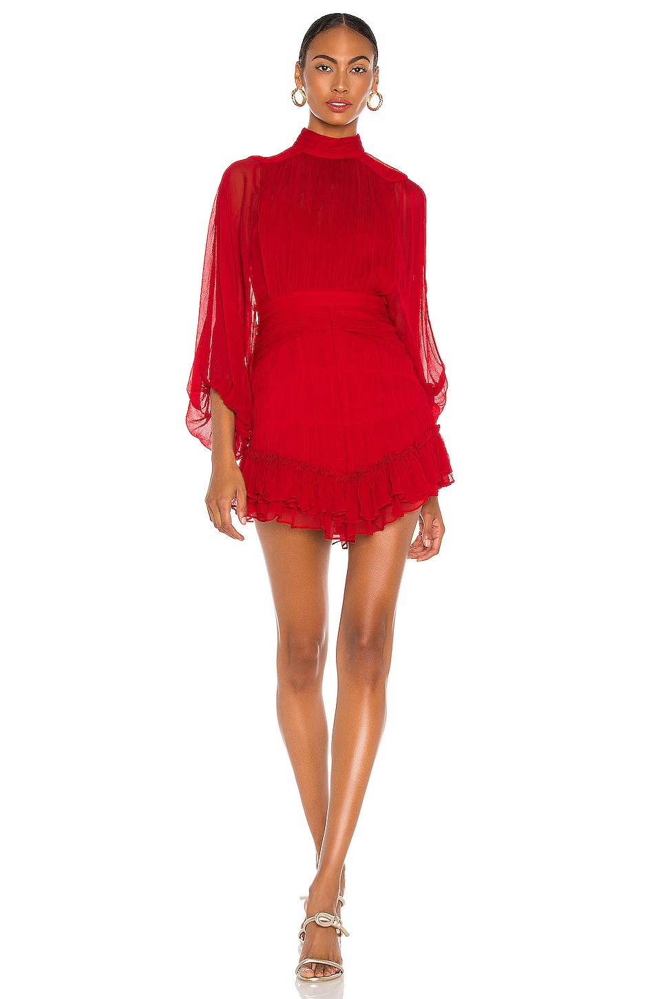 Shona Joy Clemence Long Sleeve Mini Dress in Scarlett | REVOLVE