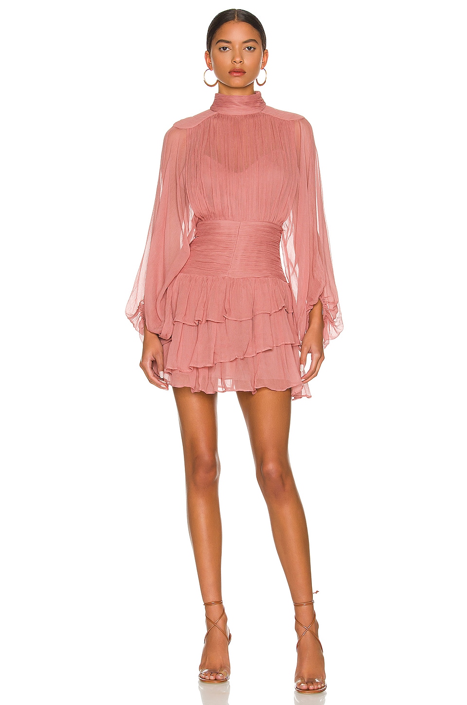 Ruched Blouse in Rose. Revolve Women Clothing Blouses 