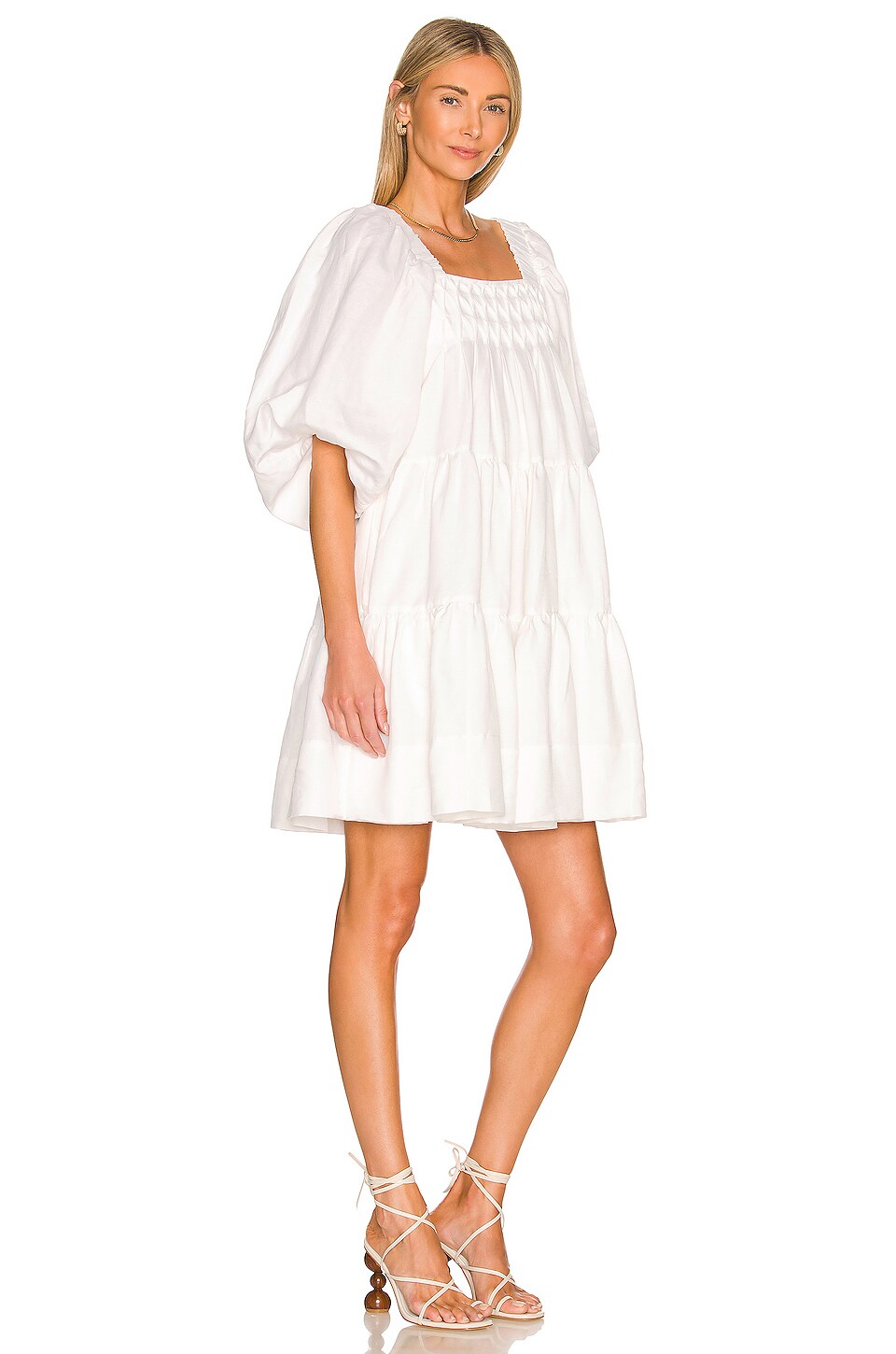 Shona Joy Paulina Mini Dress in Ivory