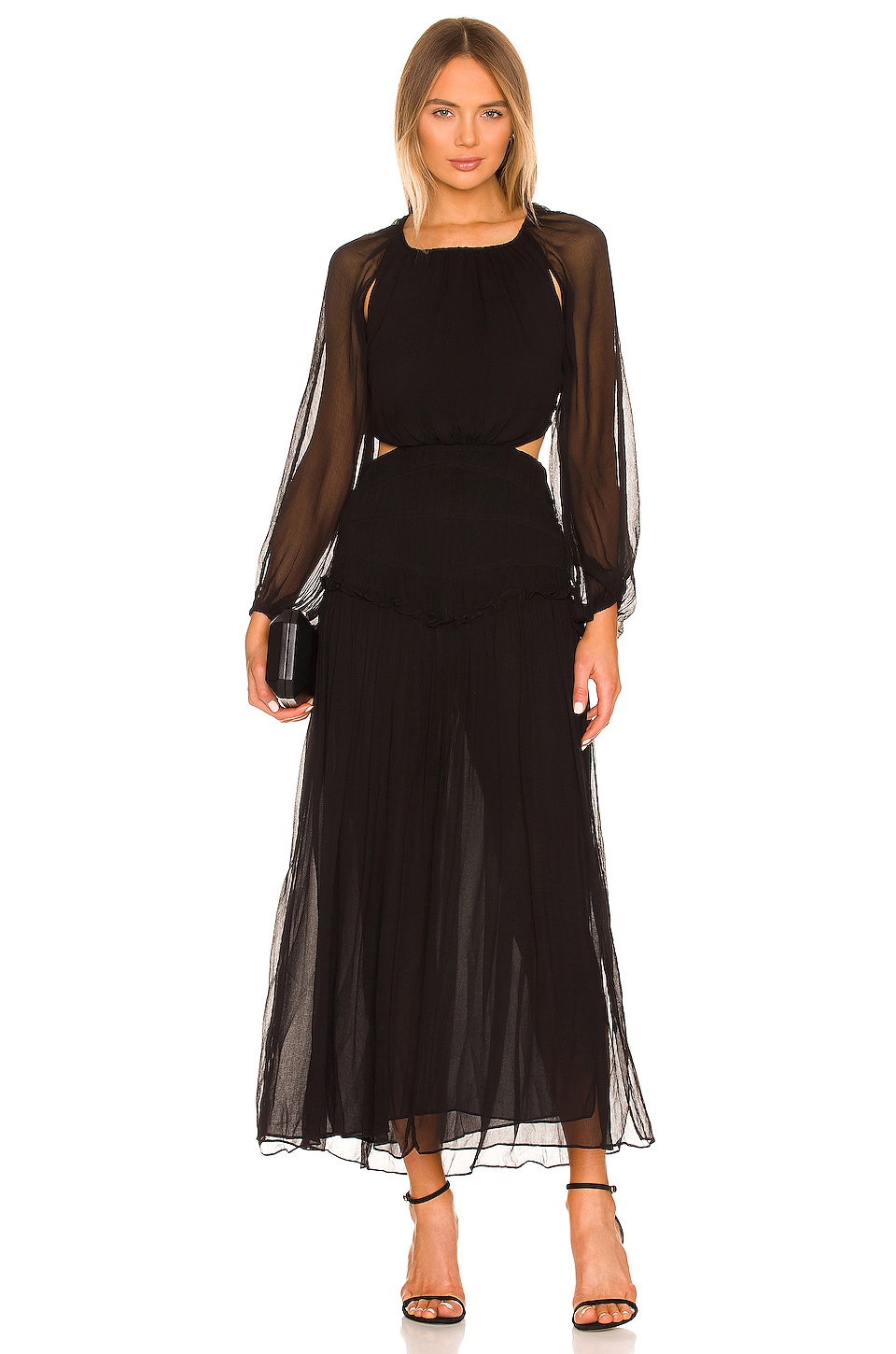 Shona Joy Safira Midi Dress in Black | REVOLVE