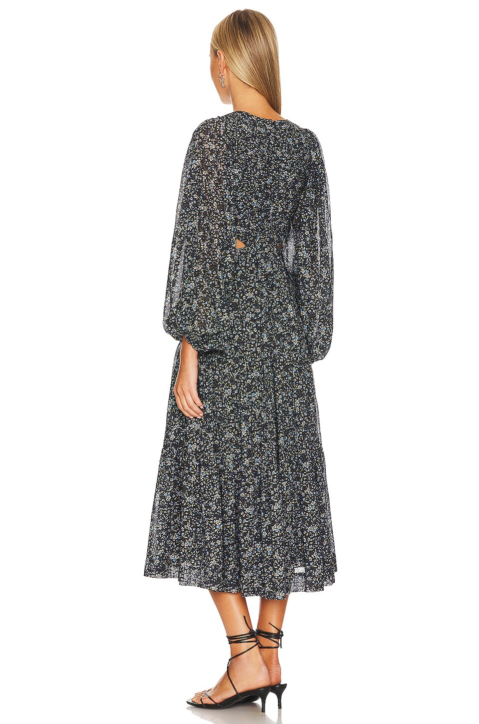 Shona Joy Denise Balloon Sleeve Midi Dress thumbnail