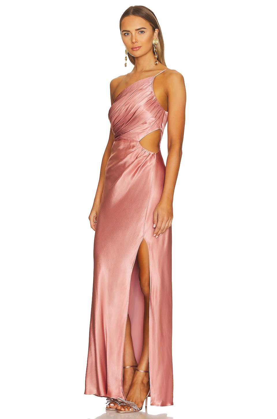 Shona Joy La Lune Asymmetrical Gathered Maxi Dress thumbnail