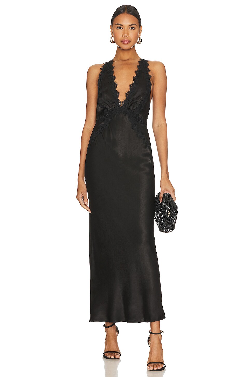 Camille Lace Cross Back Midi Dress