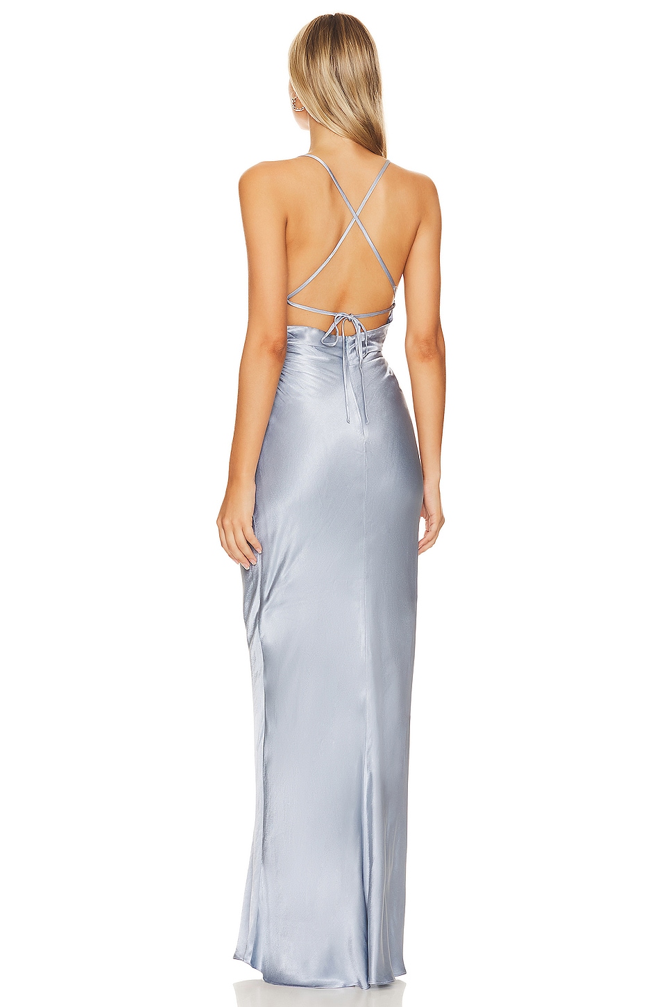 Shona Joy La Lune Lace Back Maxi Dress in Powder Blue | REVOLVE