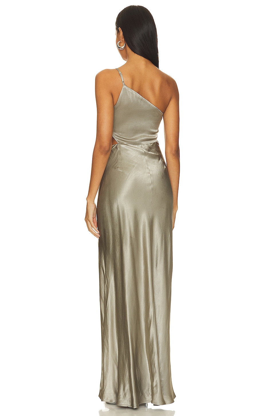 優雅な存在感を放つ HERMES Abito maxi cartiglio ワンピース Shona Joy La Lune Asymmetrical Gathered Maxi Dress in Sage