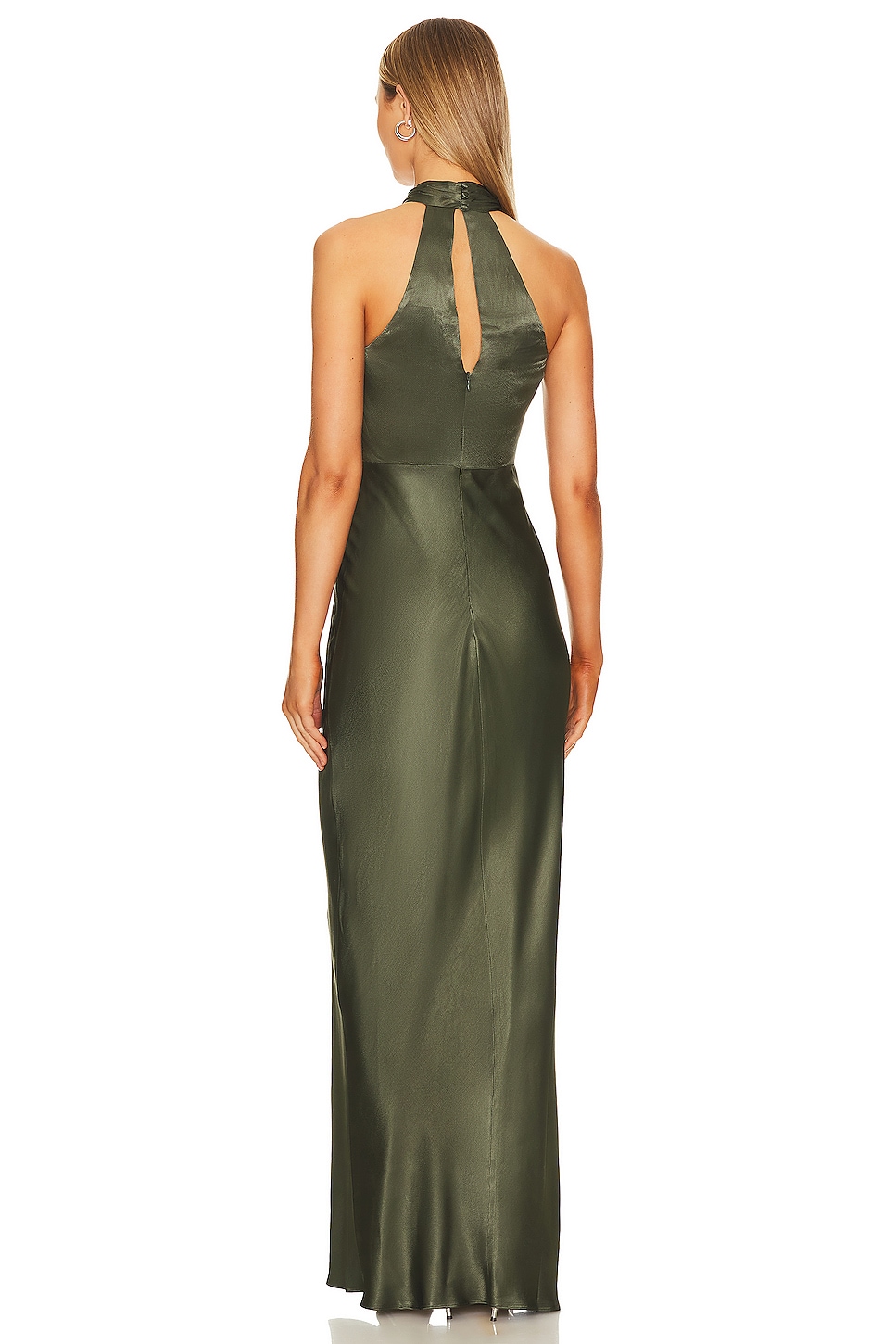 La Lune High Neck Twist Maxi Dress