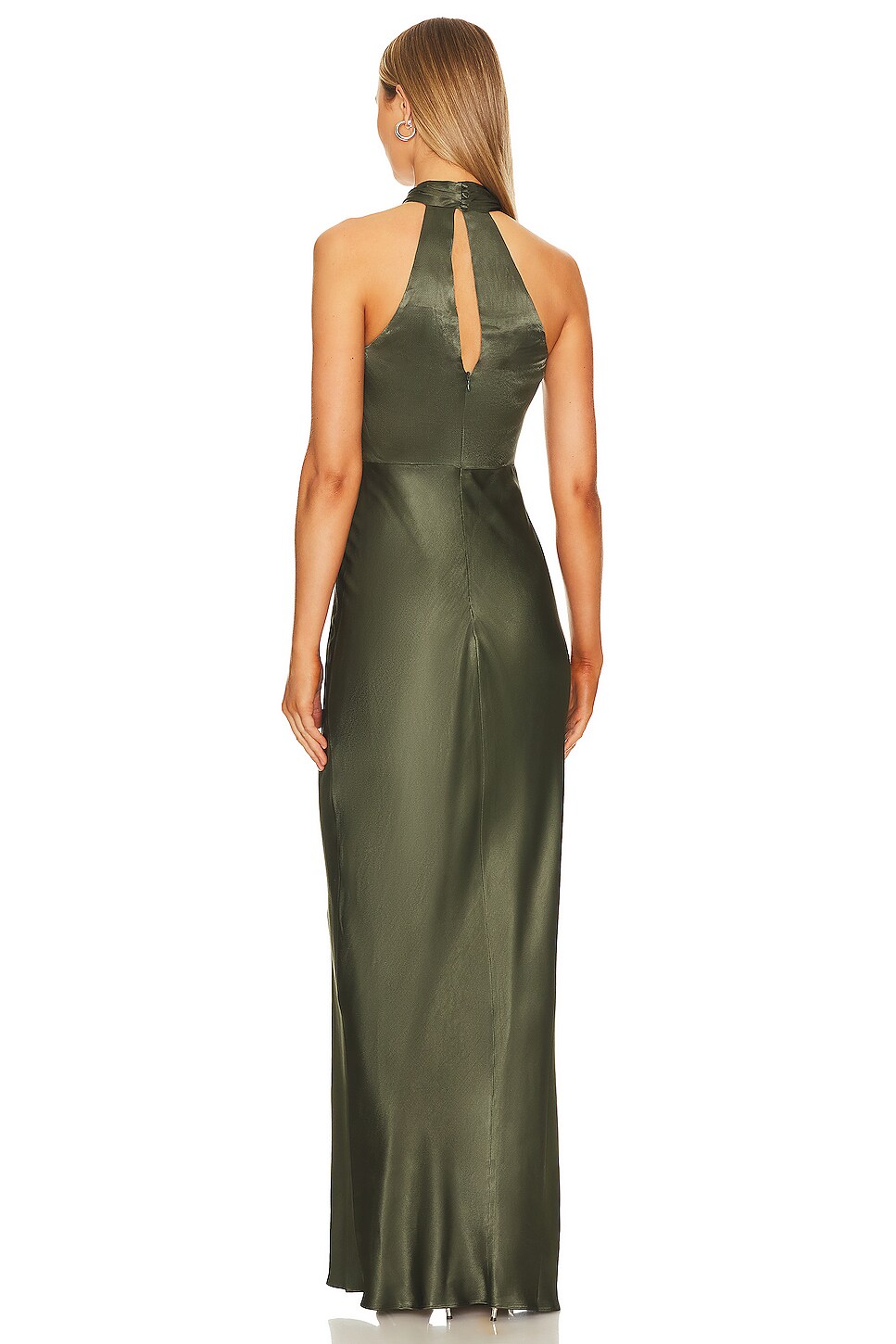 La Lune High Neck Twist Maxi Dress
