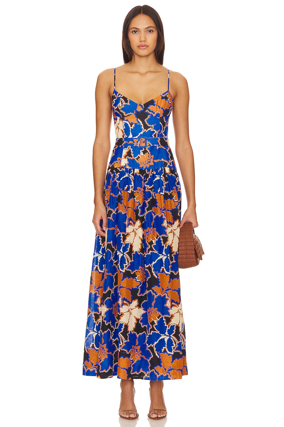 Shona Joy Karla Bustier Maxi Dress in Strong Blue & Multi | REVOLVE