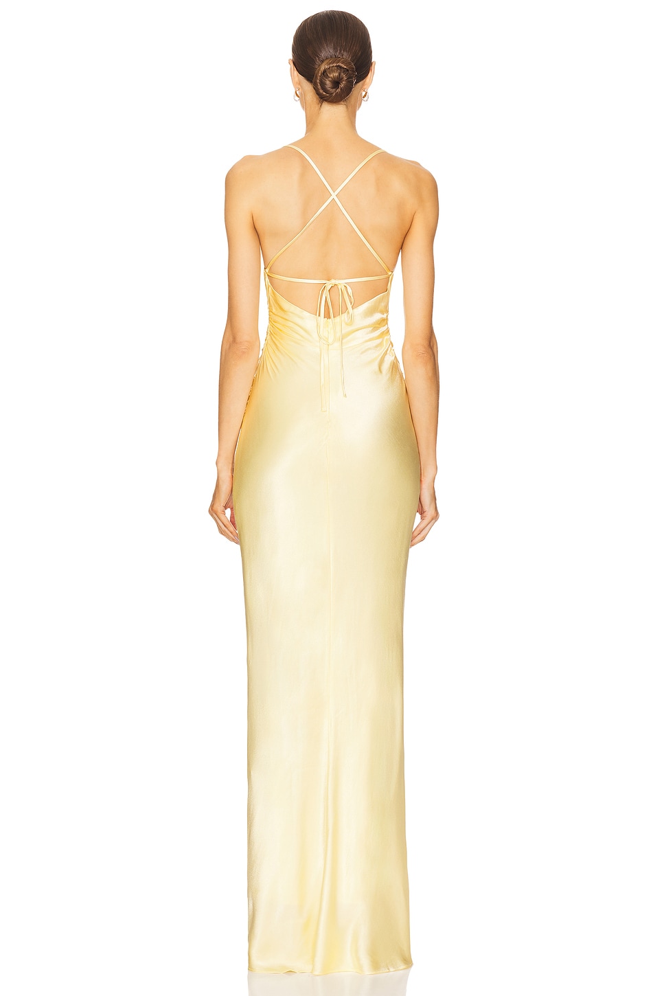 Shona Joy La Lune Lace Back Maxi Dress in Lemon | REVOLVE