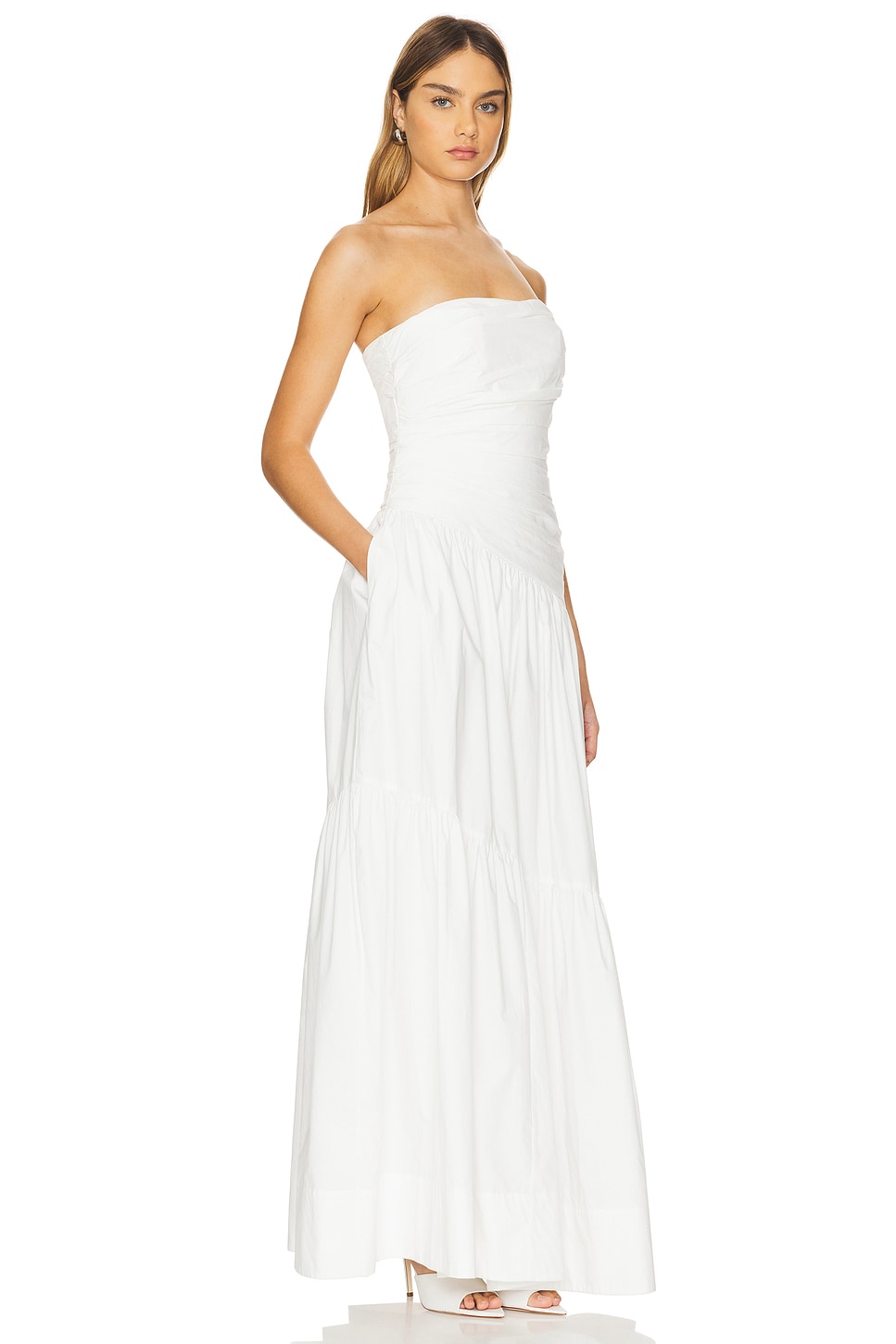Shona Joy Maiori Strapless Tiered Maxi Dress