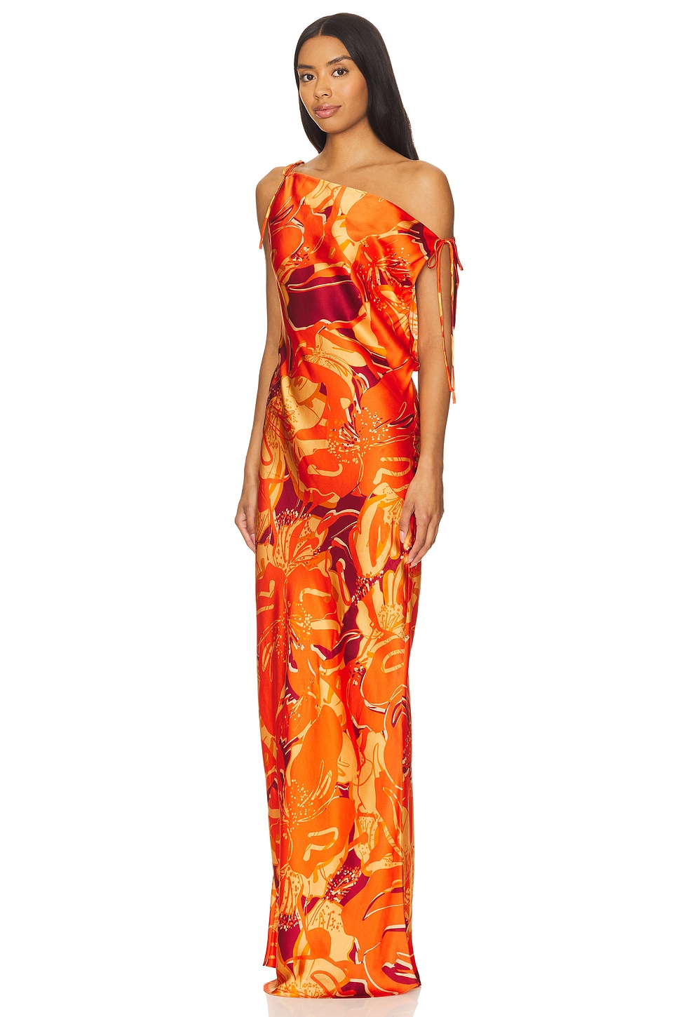Shona Joy Chara Silk Tie Maxi Dress
