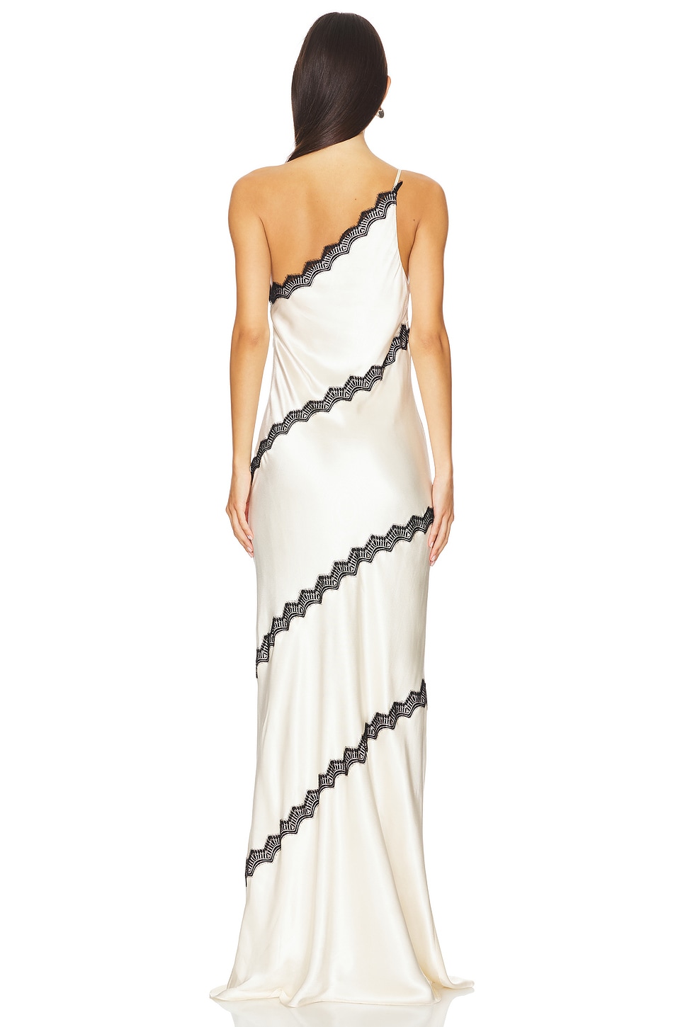 Shona Joy Camille Lace Asymmetrical Maxi Dress thumbnail