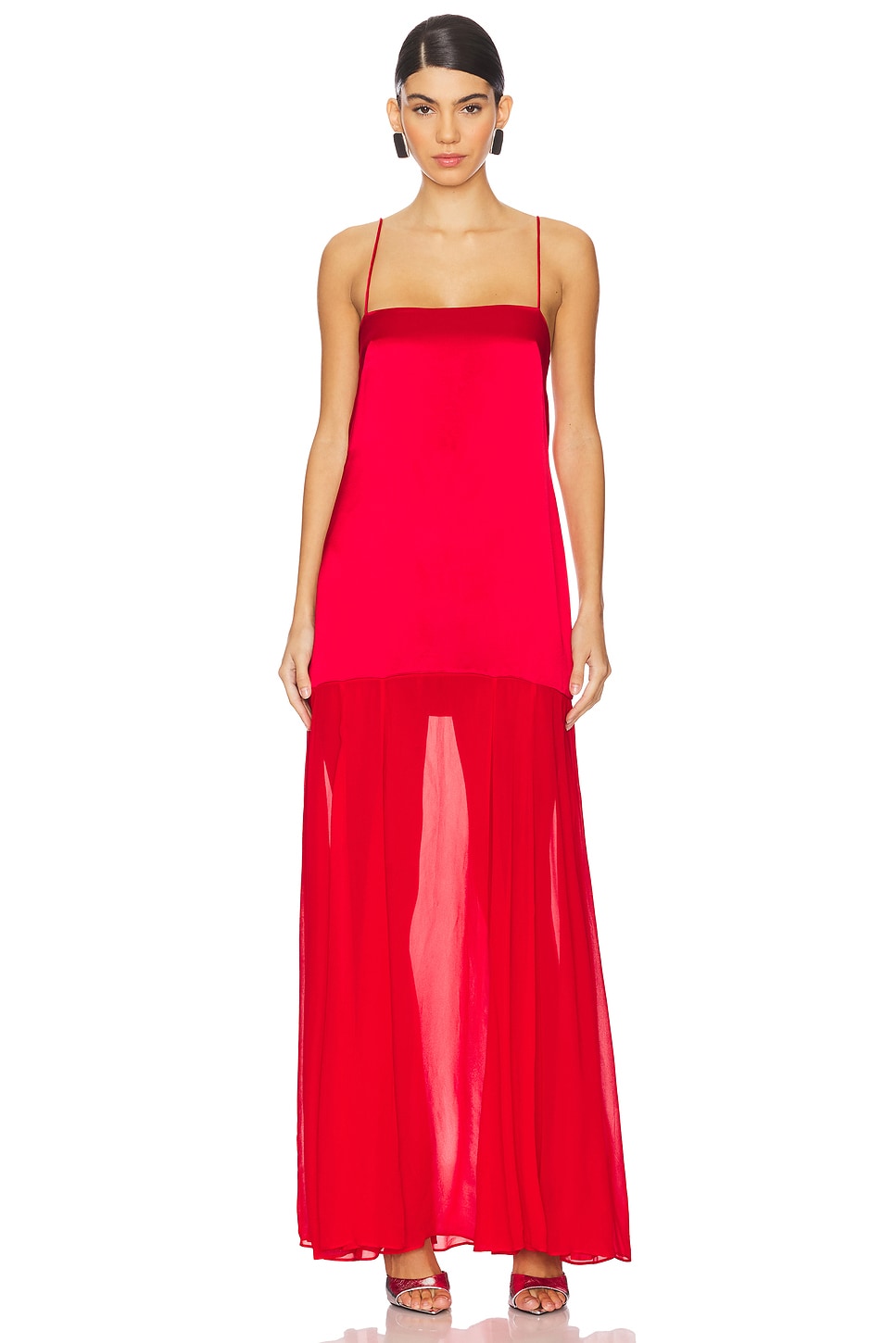 【Shona Joy】豪華サテンマキシドレスmoraya dropped waist maxi Shona Joy Moraya Dropped Waist Maxi Dress in Chilli | REVOLVE